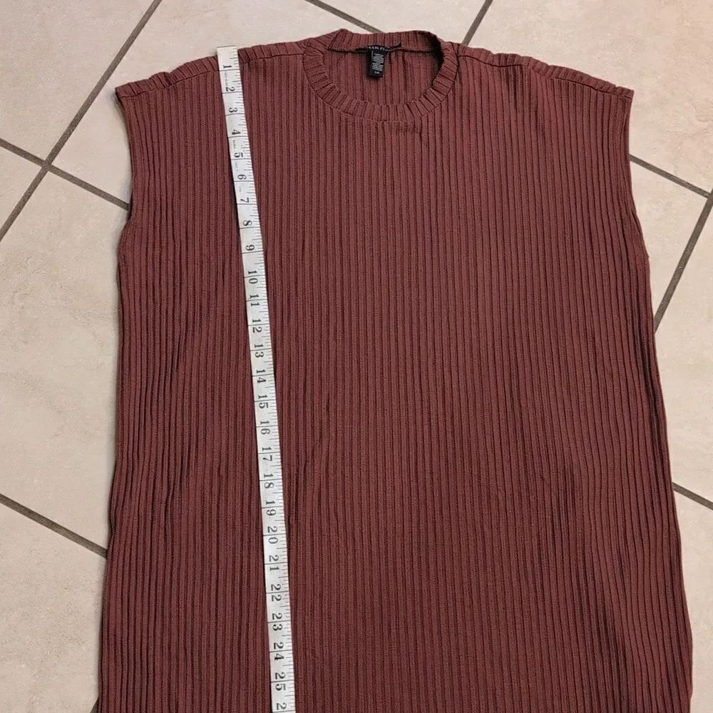 Eileen Fisher Ribbed Crew Neck Dress Terra Cotta size L - Picture 7 of 12